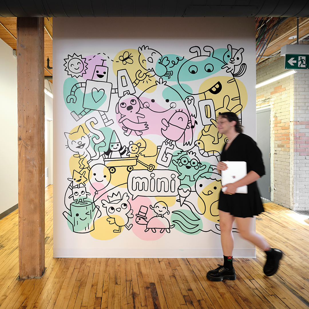 Mural in Sago Mini's Toronto Studio